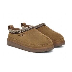 Girl’s Koolaburra by UGG K Burree Slip-On/Slides, Suede, Chestnut, Size 12, NEW